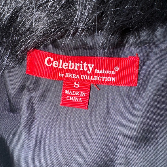 Fluffy Black Faux Fur Jacket - Picture 3 of 4